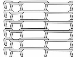 A drawing of flat flex conveyor belt with double loop edge.