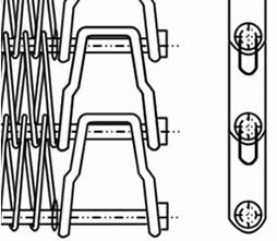 A drawing of reinforced U-shaped link edge.