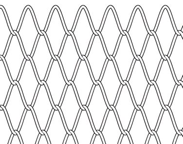 A drawing of standard chain link conveyor belt.