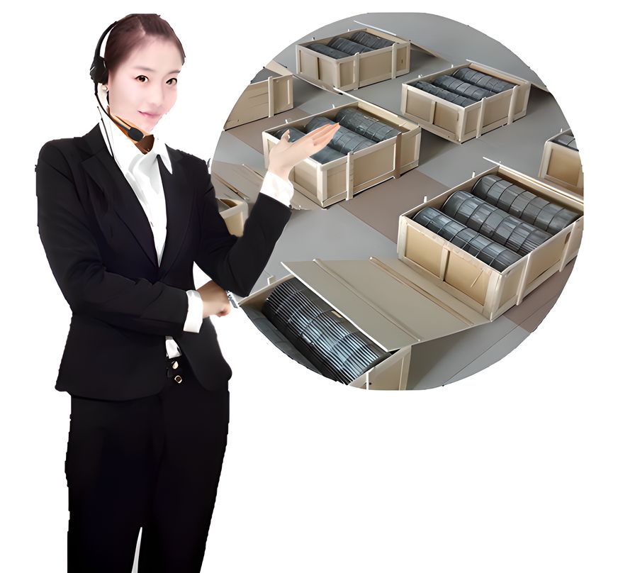 Several wooden cases of flat flex conveyor belt and a professional server.