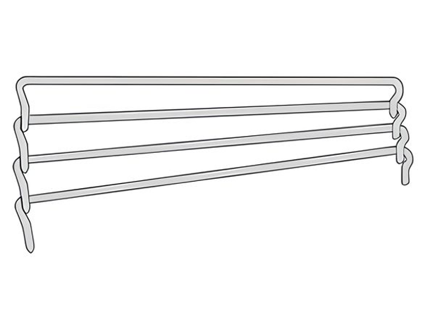 A drawing of curved s hook edge rod conveyor belt.