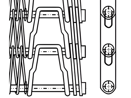 A drawing of standard U-shaped link edge.